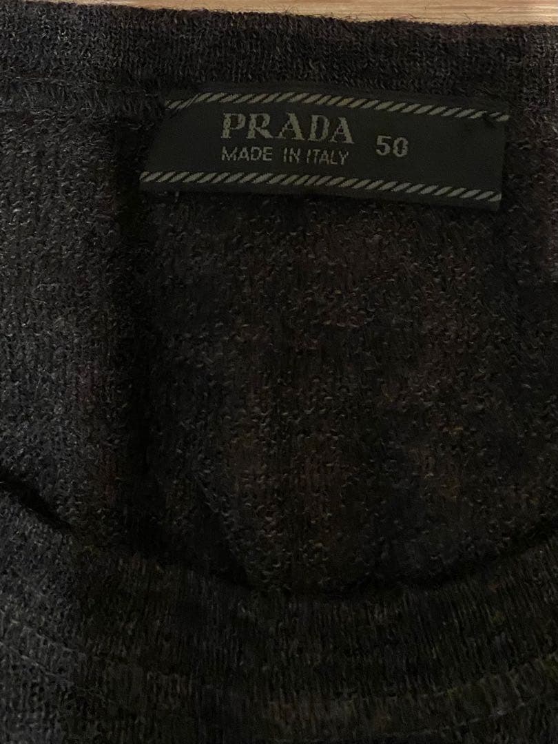 PRADA プラダ モヘア混 薄手 ニット ブラック サイズ50