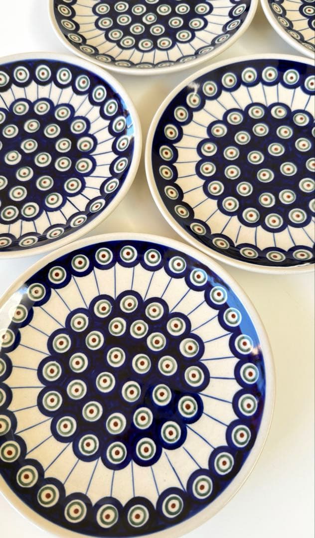 ポーリッシュポタリー 20cm 皿 5枚セット