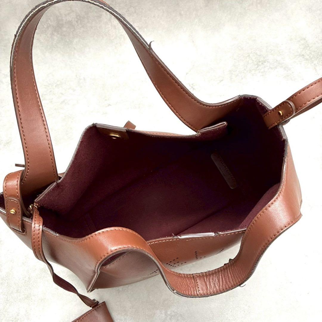 ✨付属品完備✨ステラマッカートニー ロゴトートバッグ 2WAY ブラウン