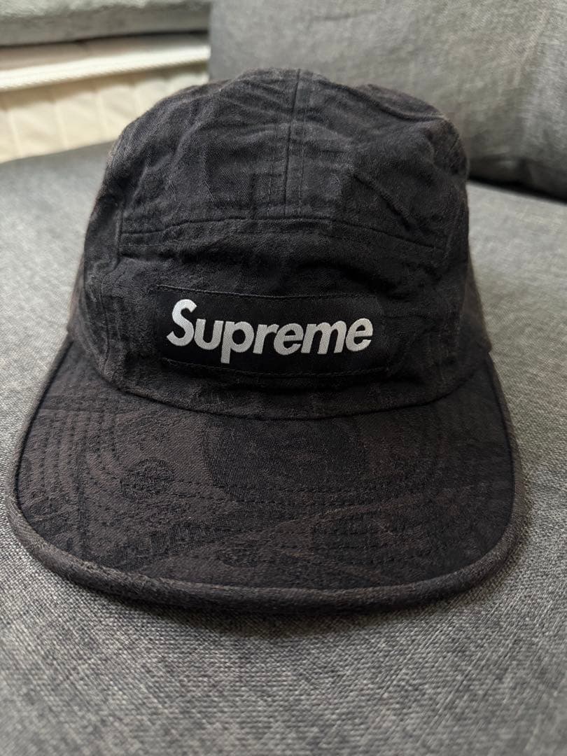 モモカ様supreme ブラックロゴキャンプキャップ