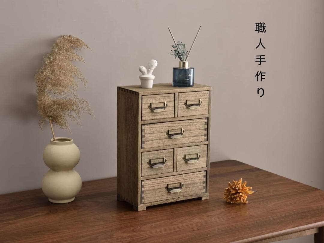 アンティーク風 小物入れ 卓上チェスト 職人が手作り