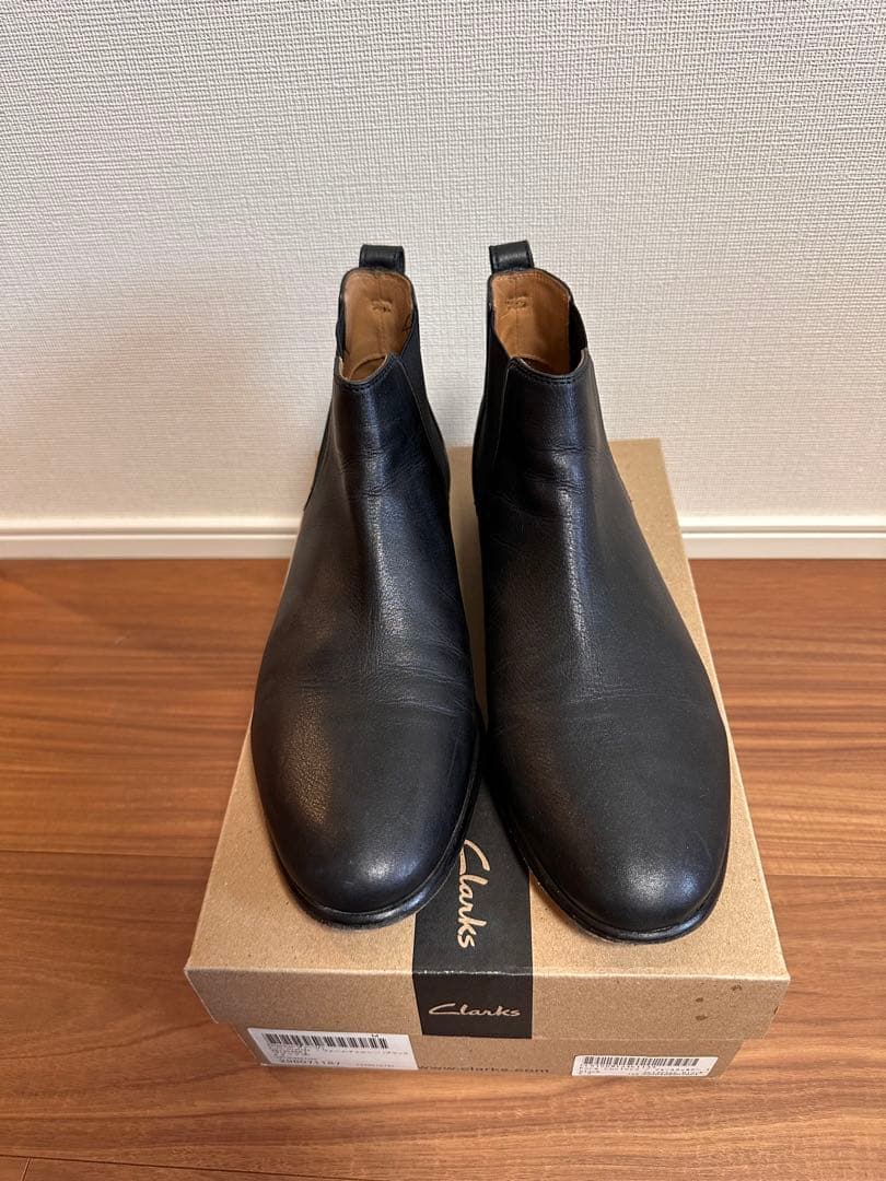 Clarks ブラック サイドゴアブーツ　UK6.5