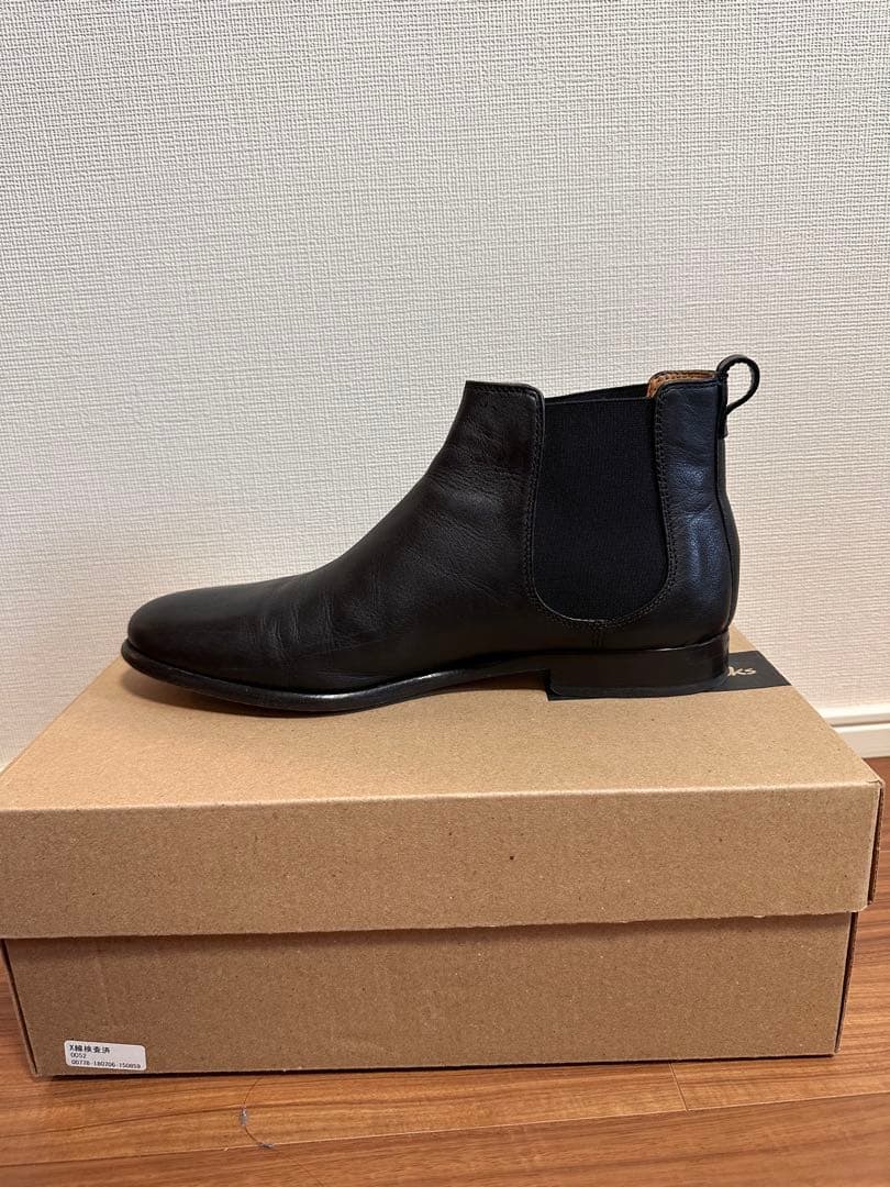 Clarks ブラック サイドゴアブーツ　UK6.5