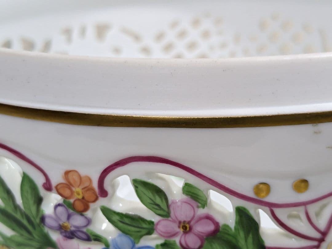 ヘレンド ファンタジー ボンボニエール 大型 透かし彫刻