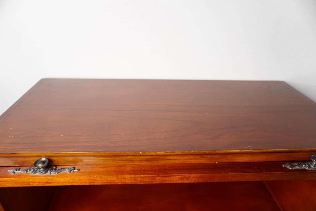 英国アンティーク調 ブックケース フラップ式扉