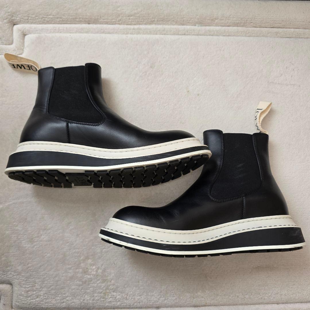 LOEWE サイドゴアブーツ　ブラック　チェルシーブーツ　レザー
