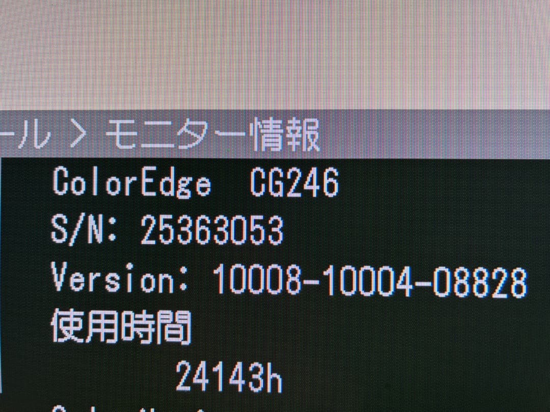 EIZO フード付きモニター 本体 CG246