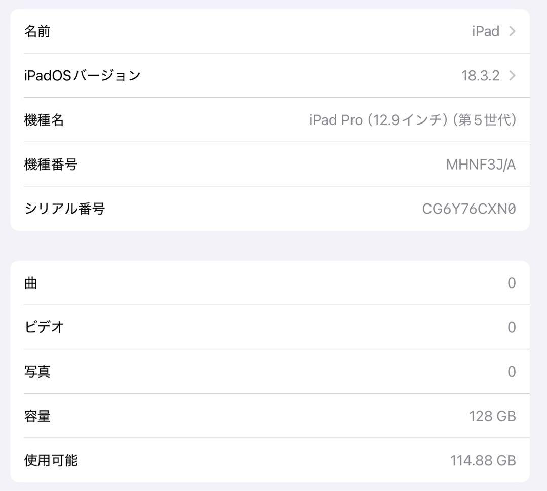 iPad Pro 12.9（第５世代） Wifi 128GB、ペンシル