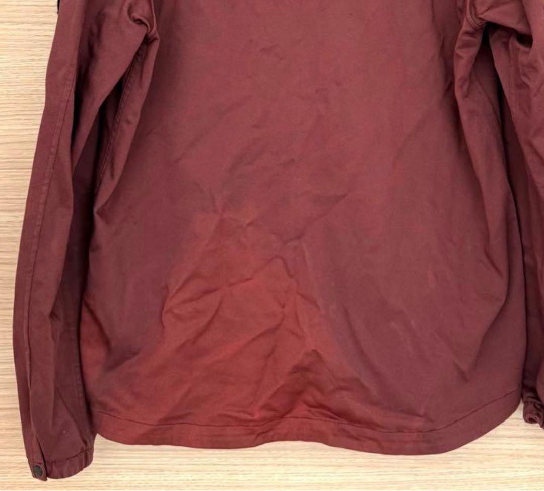 Stone  フード付きナイロンジャケット バーガンディ