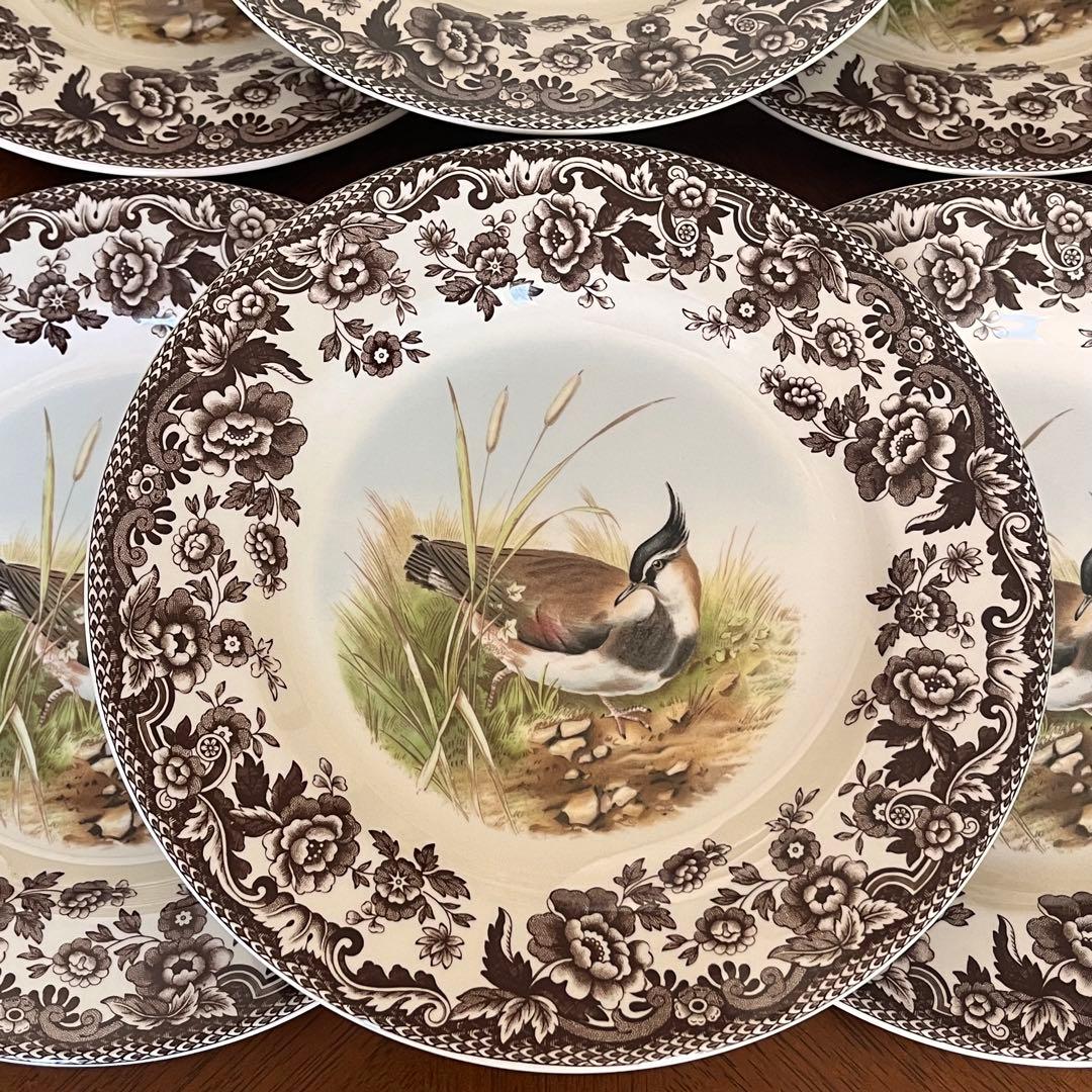 【レア美品】英国製　スポード ★ウッドランド★デザート皿　６枚