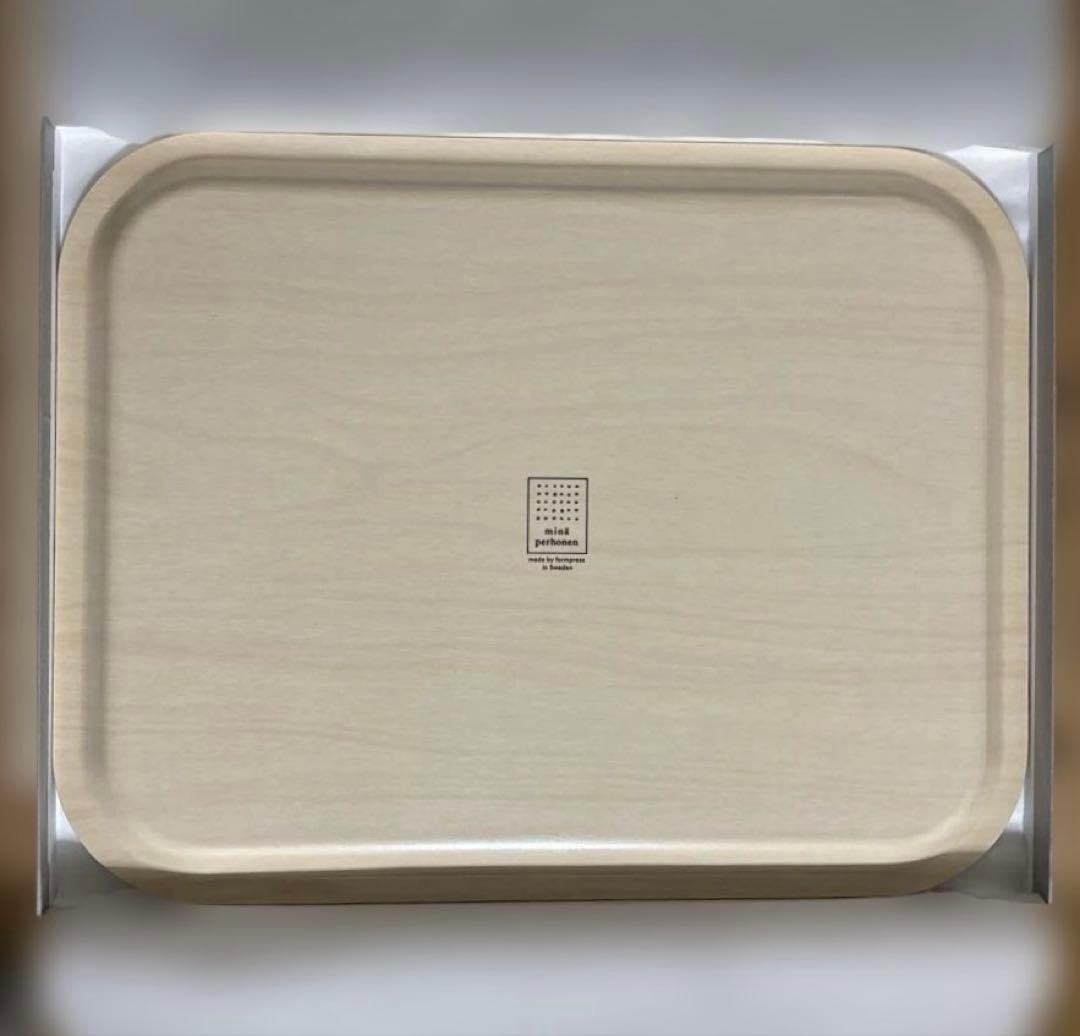 ミナペルホネン 木製 トレイ tambourine beige L 箱付 未使用