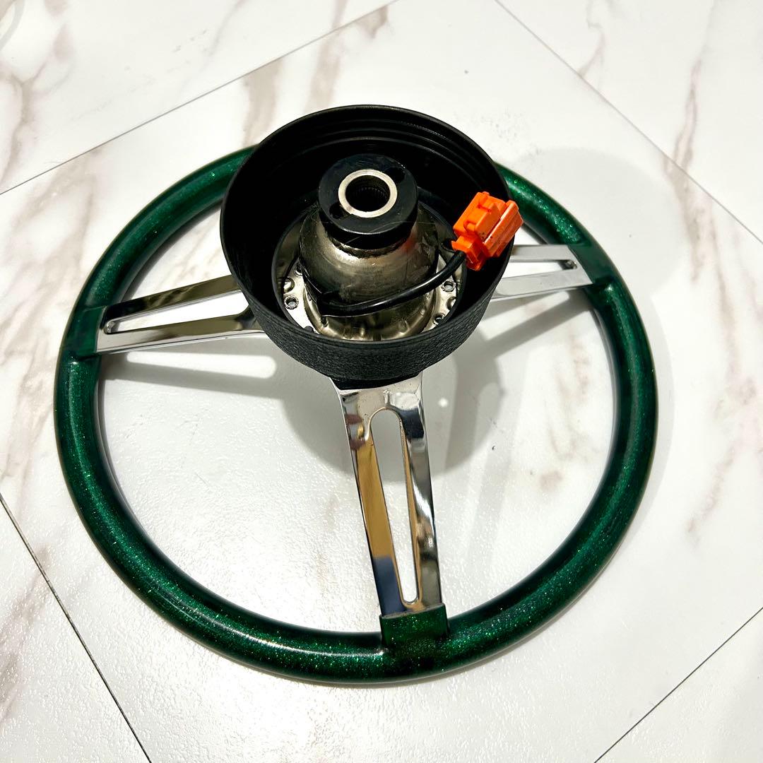 ムーンアイズ グリーン 33φステアリング 3本スポーク ボスアダプター キット