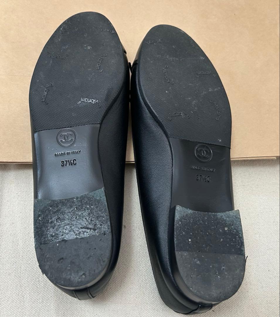 CHANEL シャネル　ブラック バレエシューズ