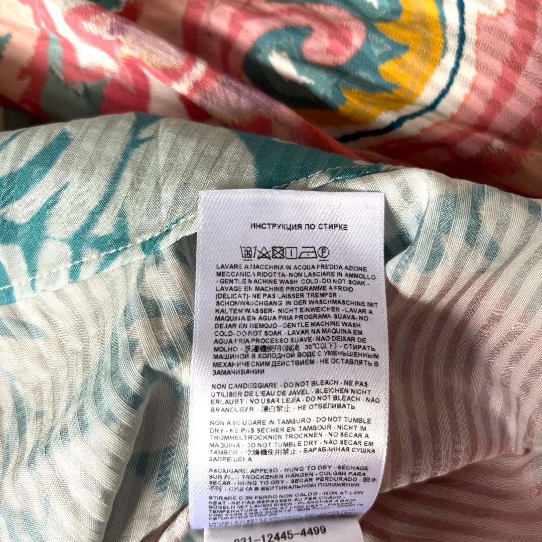 【タグ付✨】エトロ　チュニック　シャツ　ボウタイ　リボン　総柄　ワンピース　XL