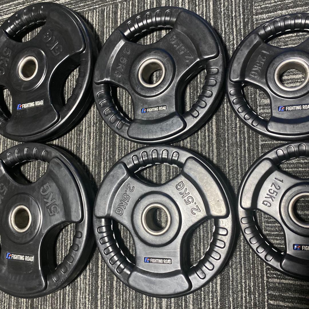 バーベルプレートセット10/5/2.5/1.25kg。ファイティングロード