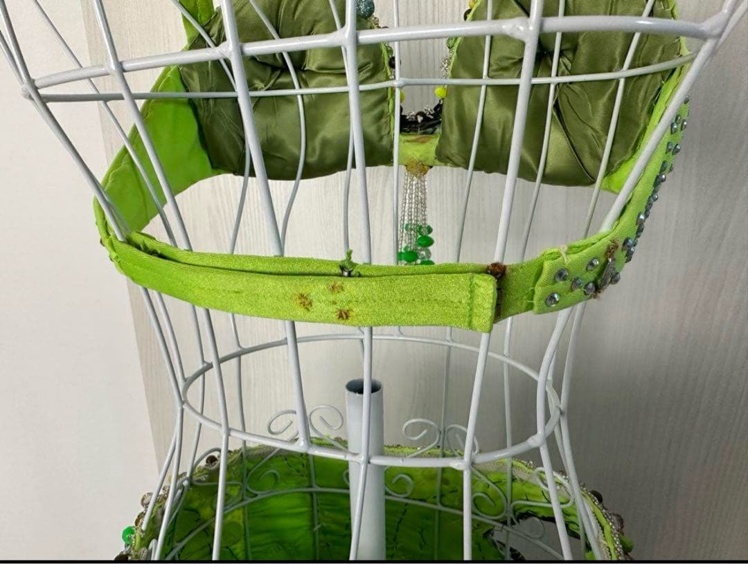 Hanan（ハナン）ベリーダンス 衣装 黄緑 柄あり