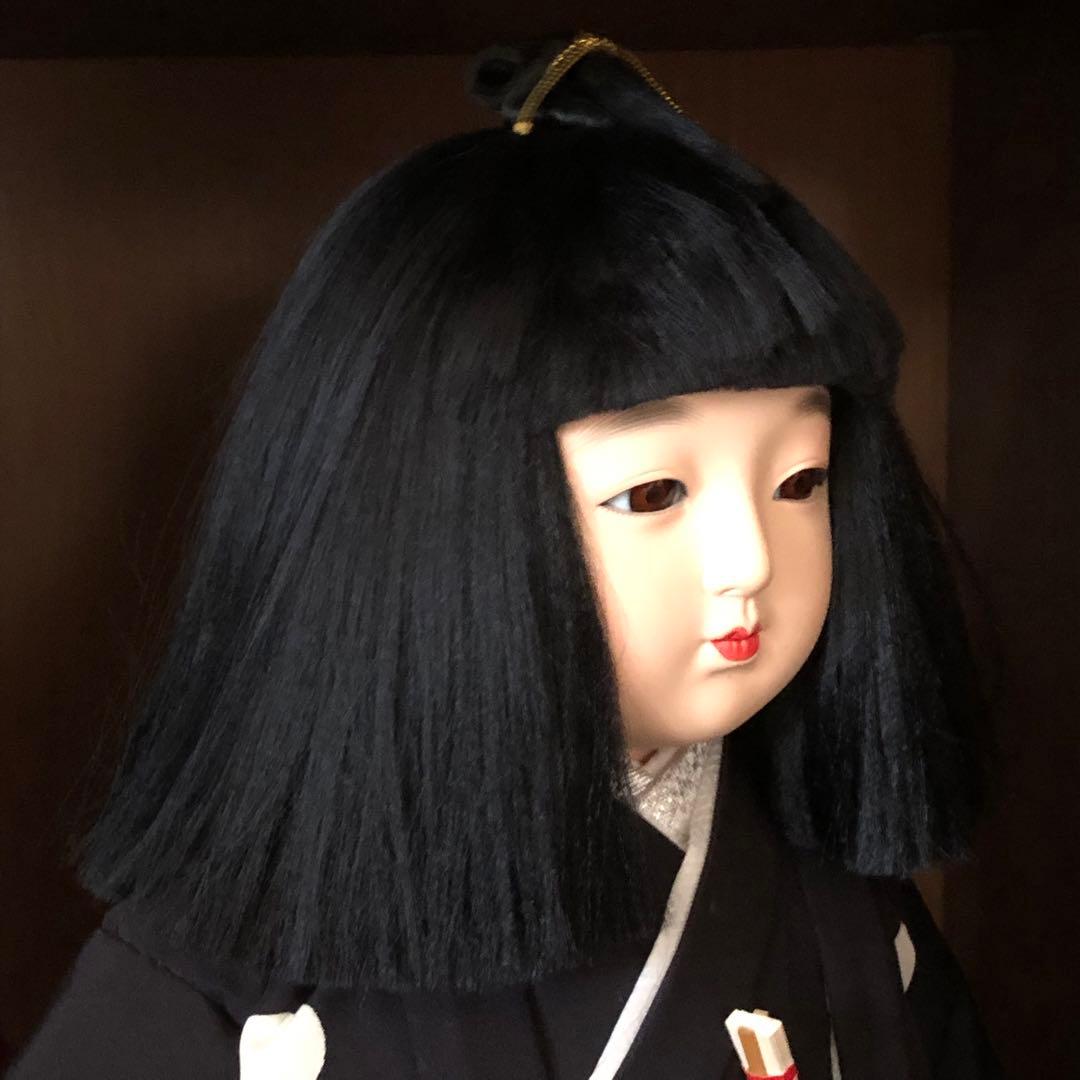 【中古品】年内セール　ペア市松人形　東京久月　正絹衣装　ドール