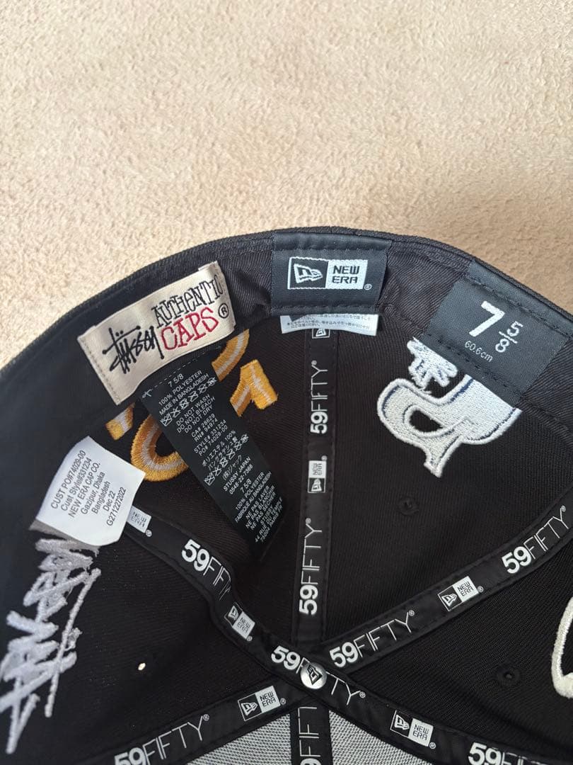 STUSSY ステューシー NEWERA ニューエラ コラボキャップ 7 5/8