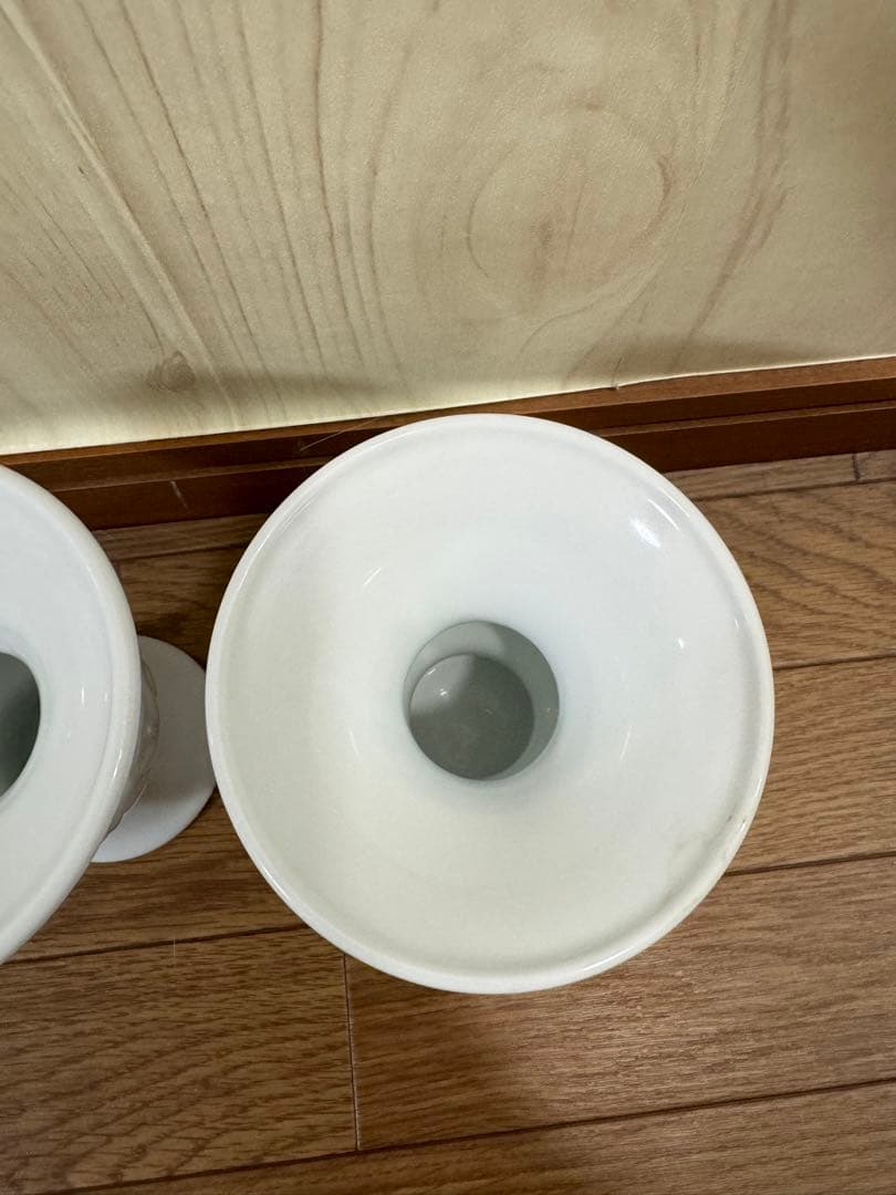 2531 深川製磁　白磁　花瓶　2客