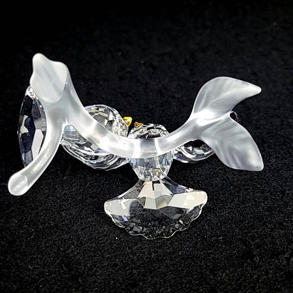 ◆未使用級◆スワロフスキー　キジバト　鳥　鳩　置物　箱つき