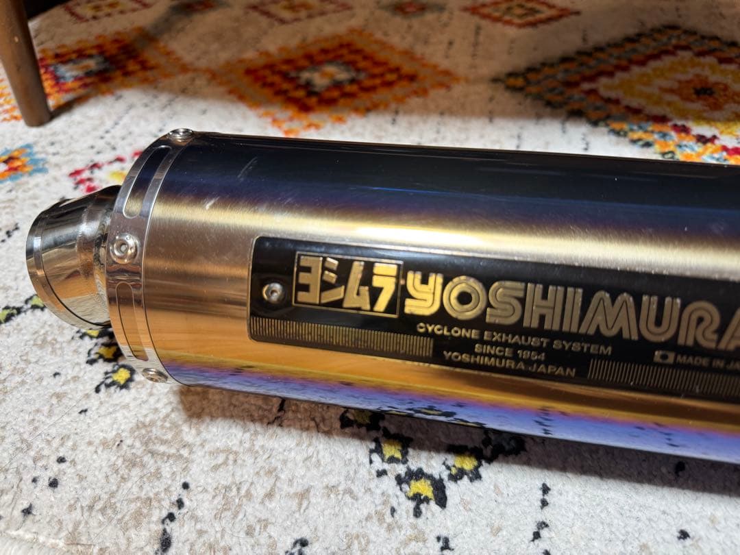 ヨシムラ Slip-Onサイクロン チタンブルーカバー NC42