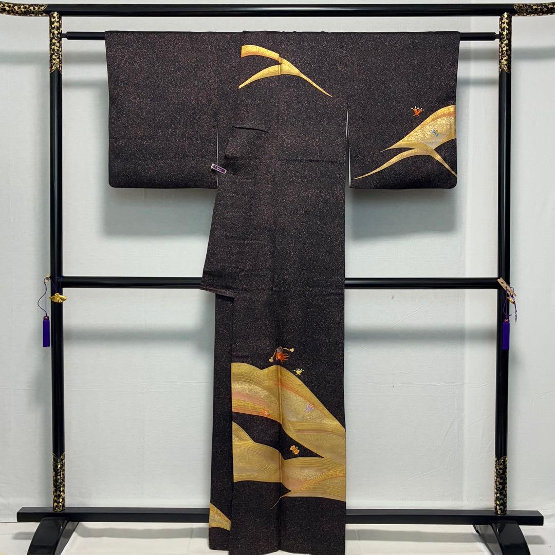 D178 訪問着　宝尽くし　総刺繍　金彩　正絹　着物　袷　極美品