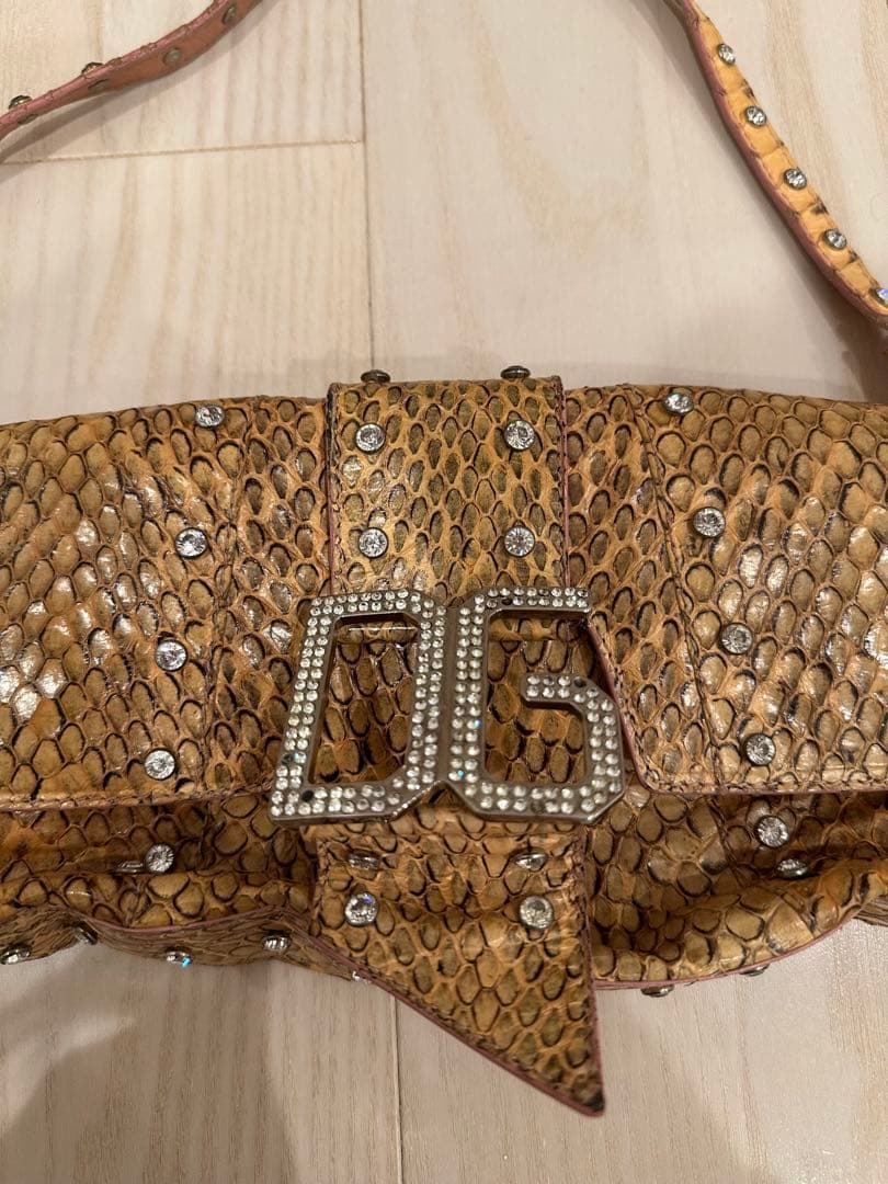 DOLCE&GABBANA パイソンレザーハンドバッグ