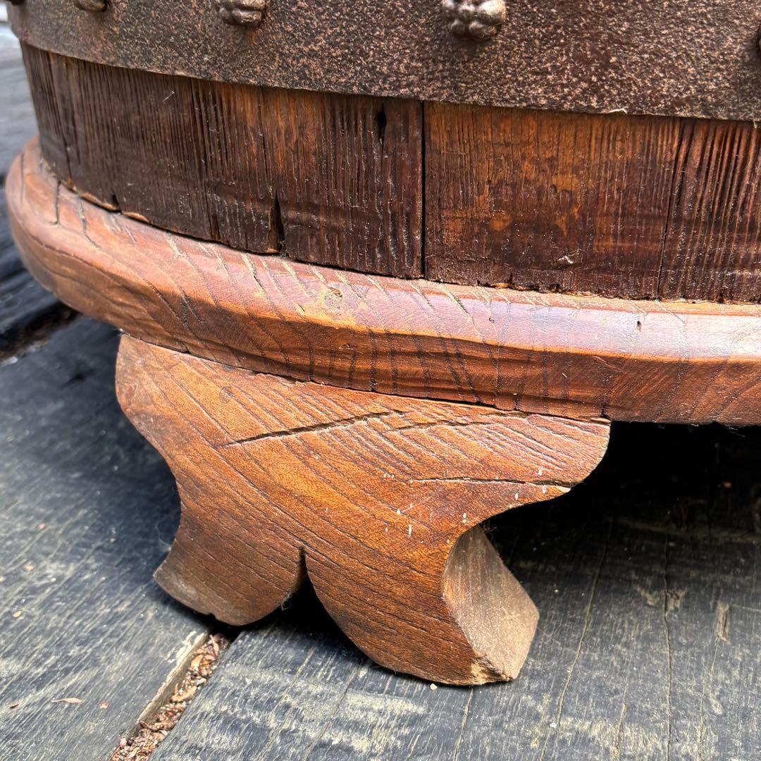 木製樽型収納テーブル バレル型 アンティーク 家具 レトロ