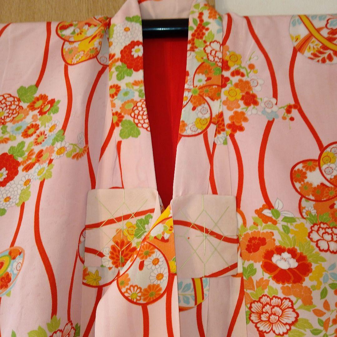 ゴ*ラ様 七五三　アンティーク　女の子着物　正絹　保管品