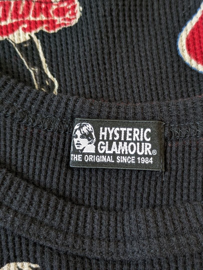 美品✨️ヒステリックグラマー サーマル 総柄 プリント ワッフル キャミソール