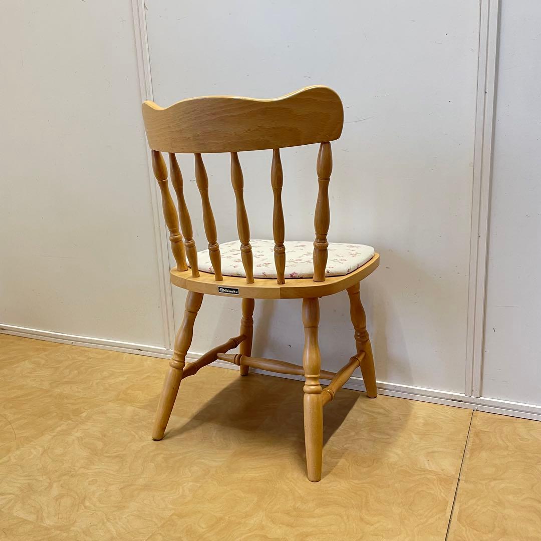 ミキモク ダイニングチェア② ウィンザーチェア 椅子 チェア 北欧スタイル 花柄
