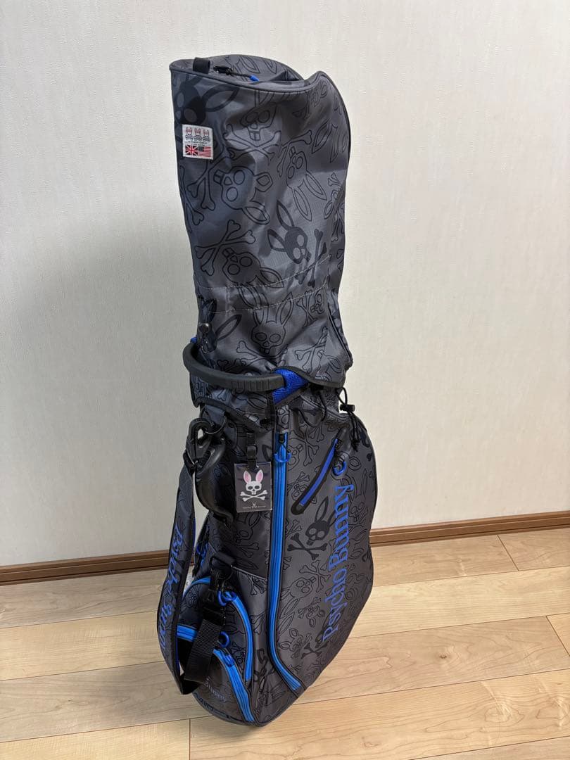 Psycho Bunny キャディバッグ ライトウェイト ブラック/ブルー