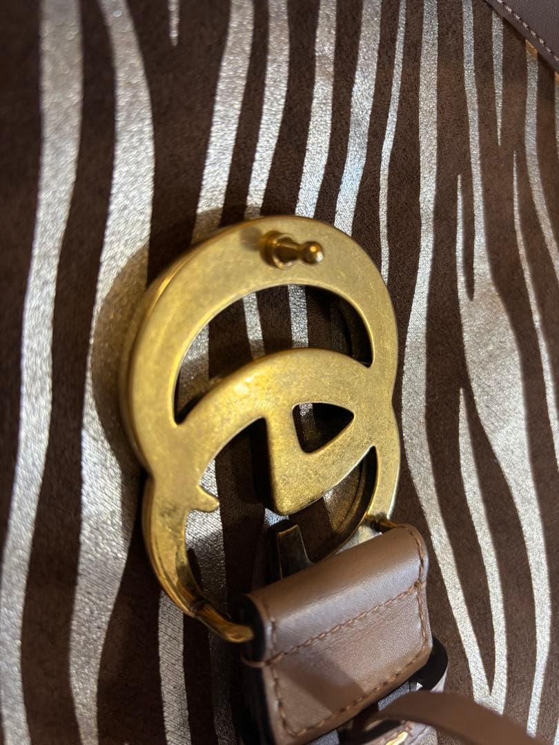 Gucci GGロゴバックル ブラウンレザーベルト