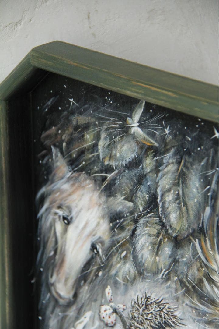 秋の感謝セール♪ロシア雑貨『霧の中のハリネズミ』飾り皿木製トレー マトリョーシカ