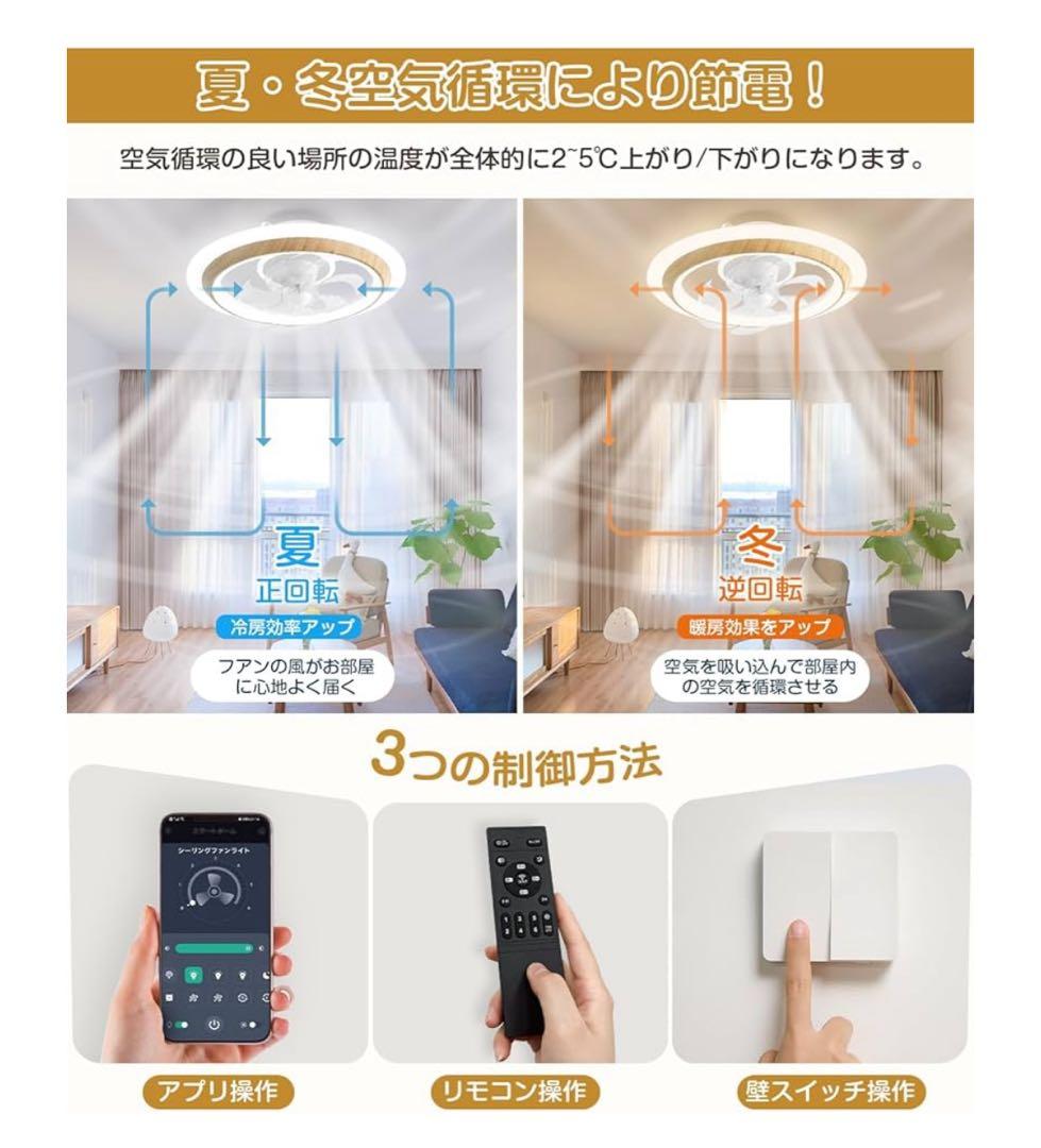 【未開封】LEDシーリングファンライト スマート機能付き