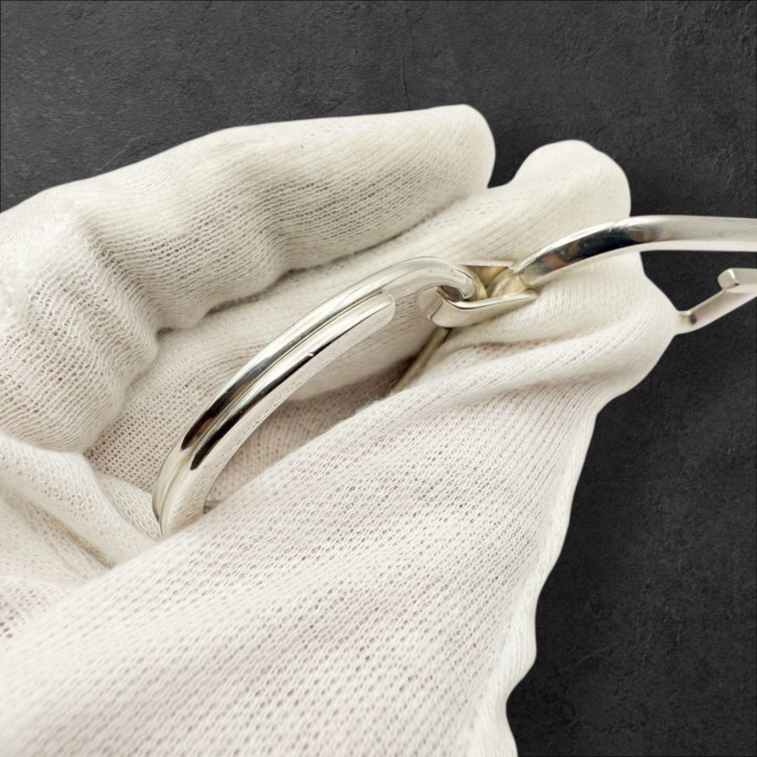 美品 GUCCI キーリング Gデザイン シルバー925 ロゴ刻印