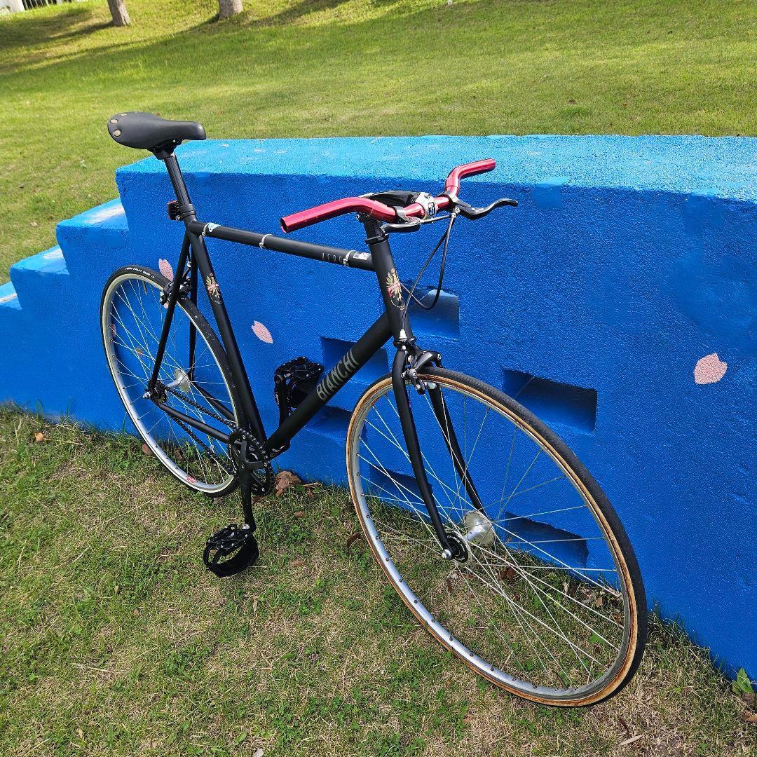 新品!! bianchi nero ビアンキ ネロ　ピスト　固定　綺麗め