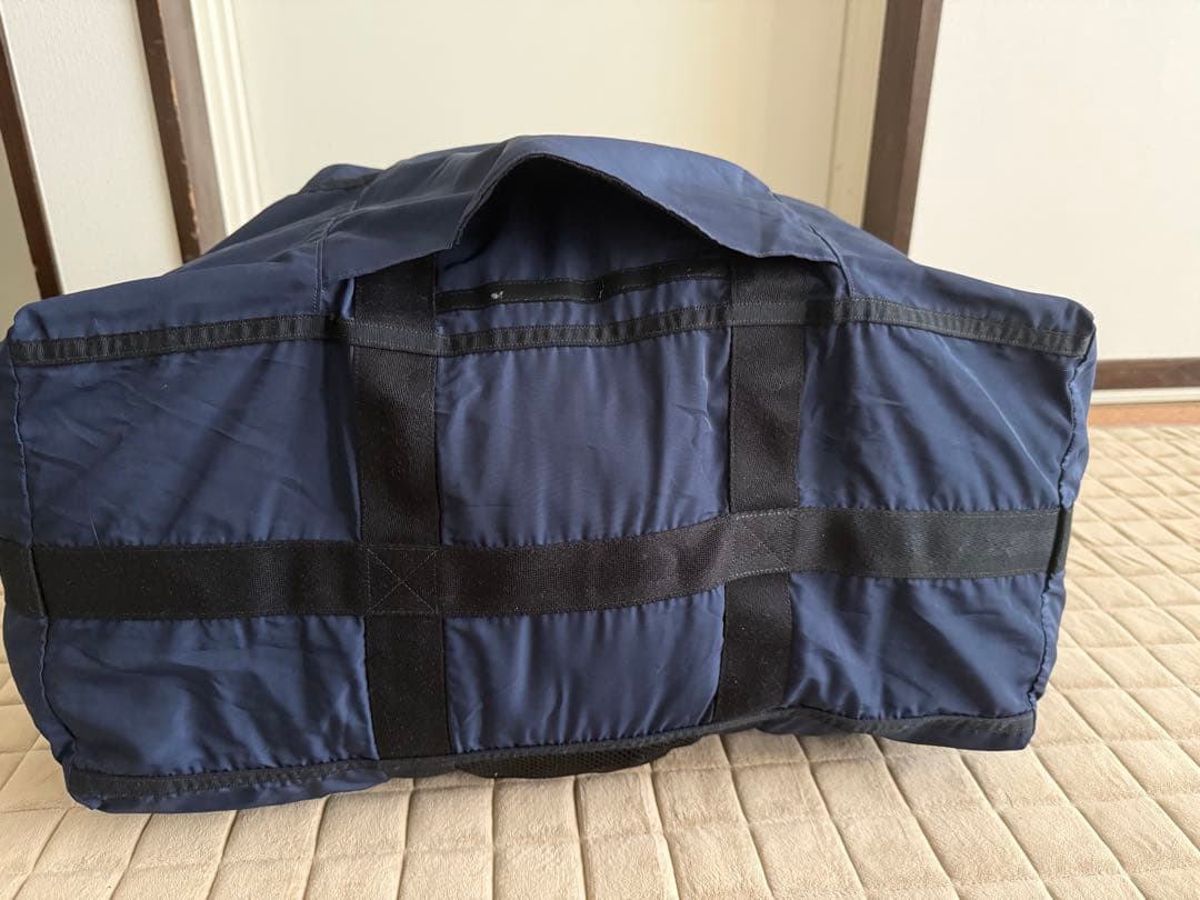 ネイビー ボストンバッグ メッシュポーチ付き