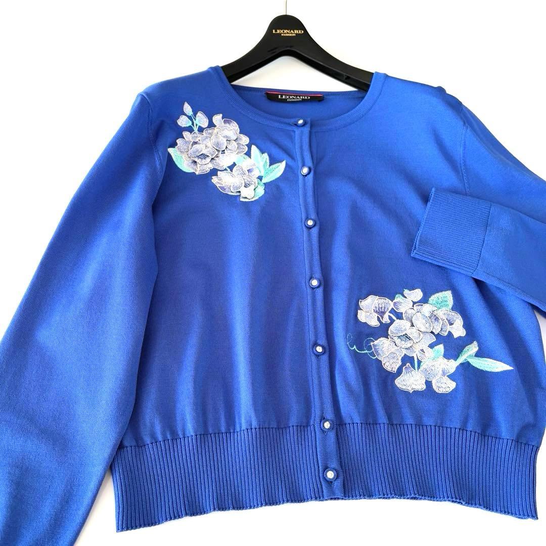 ★美品★2023年/LEONARD★メディア掲載カーディガン★４2★