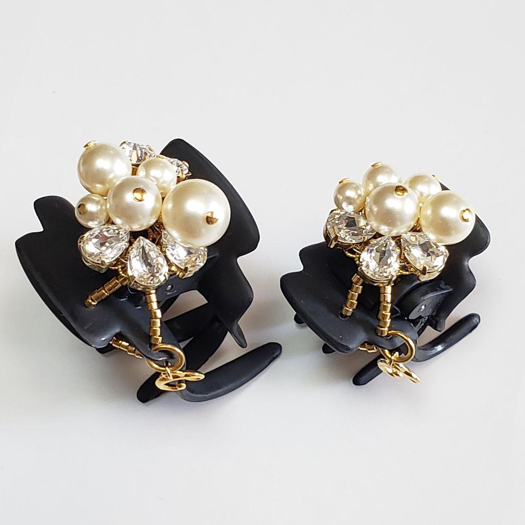 新品　コンプレックスビズ　パール　ブラック　デザートクリップ　中　小セット