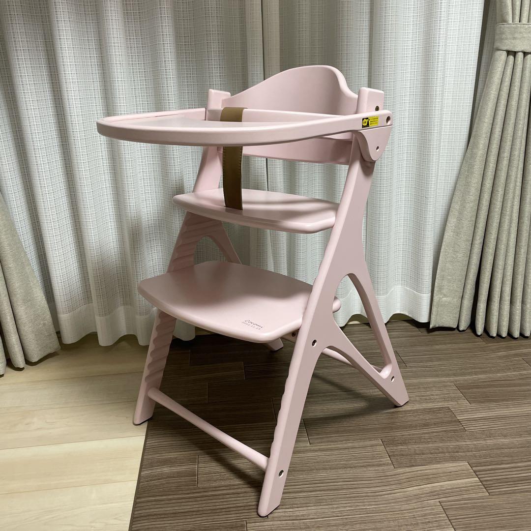 【希少色】　ヤマトヤ　ハイチェア　アッフルチェア　テーブル　ピンク