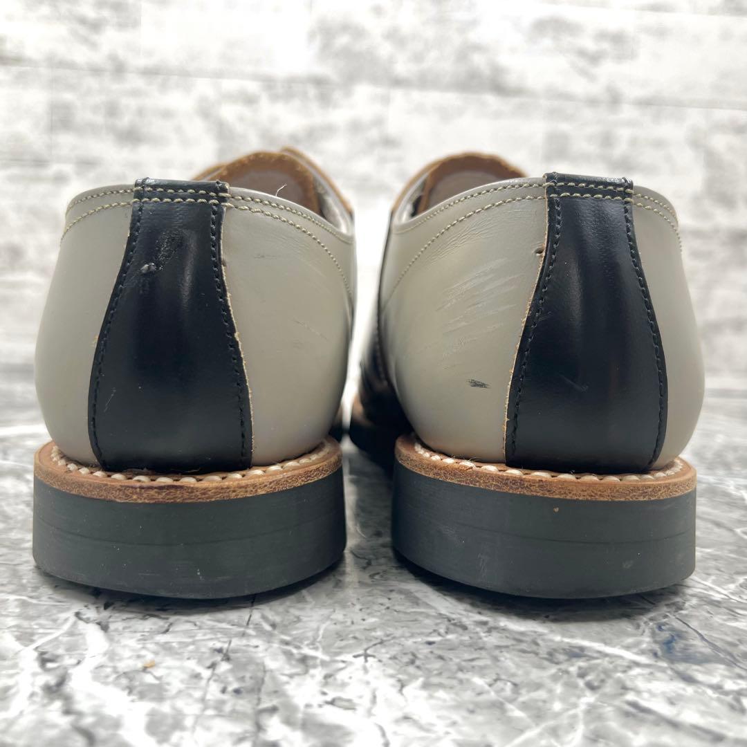 美品 リーガル サドルシューズ 24cm 革靴 バイカラー 2452 ブラック