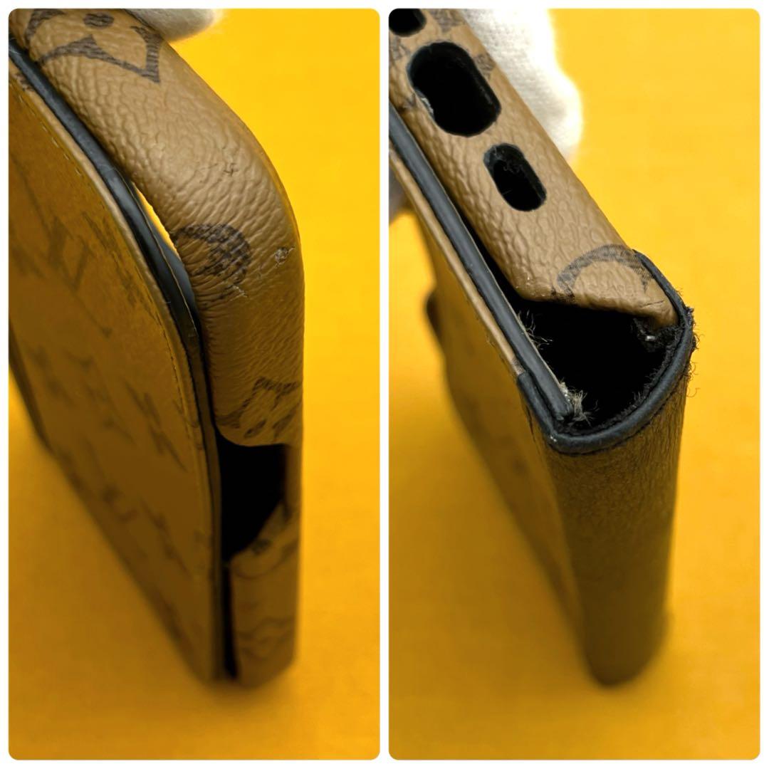 iPhone15 Pro ケース　ルイヴィトン　モノグラム　リバース　手帳型