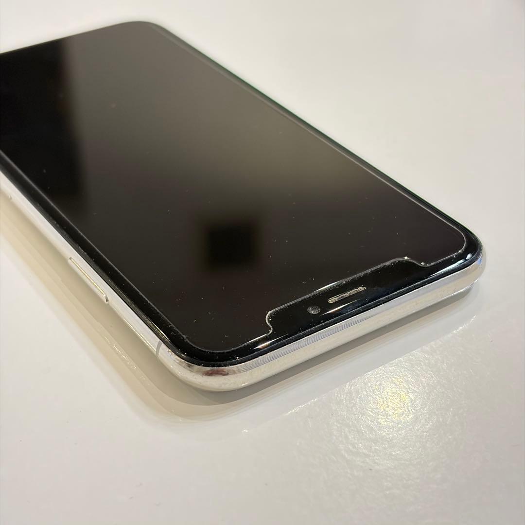 【背面割れ】 Apple iPhoneX 64GB 本体 SIMフリー　シルバー