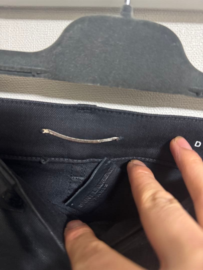 saint laurent コーティングデニムパンツ