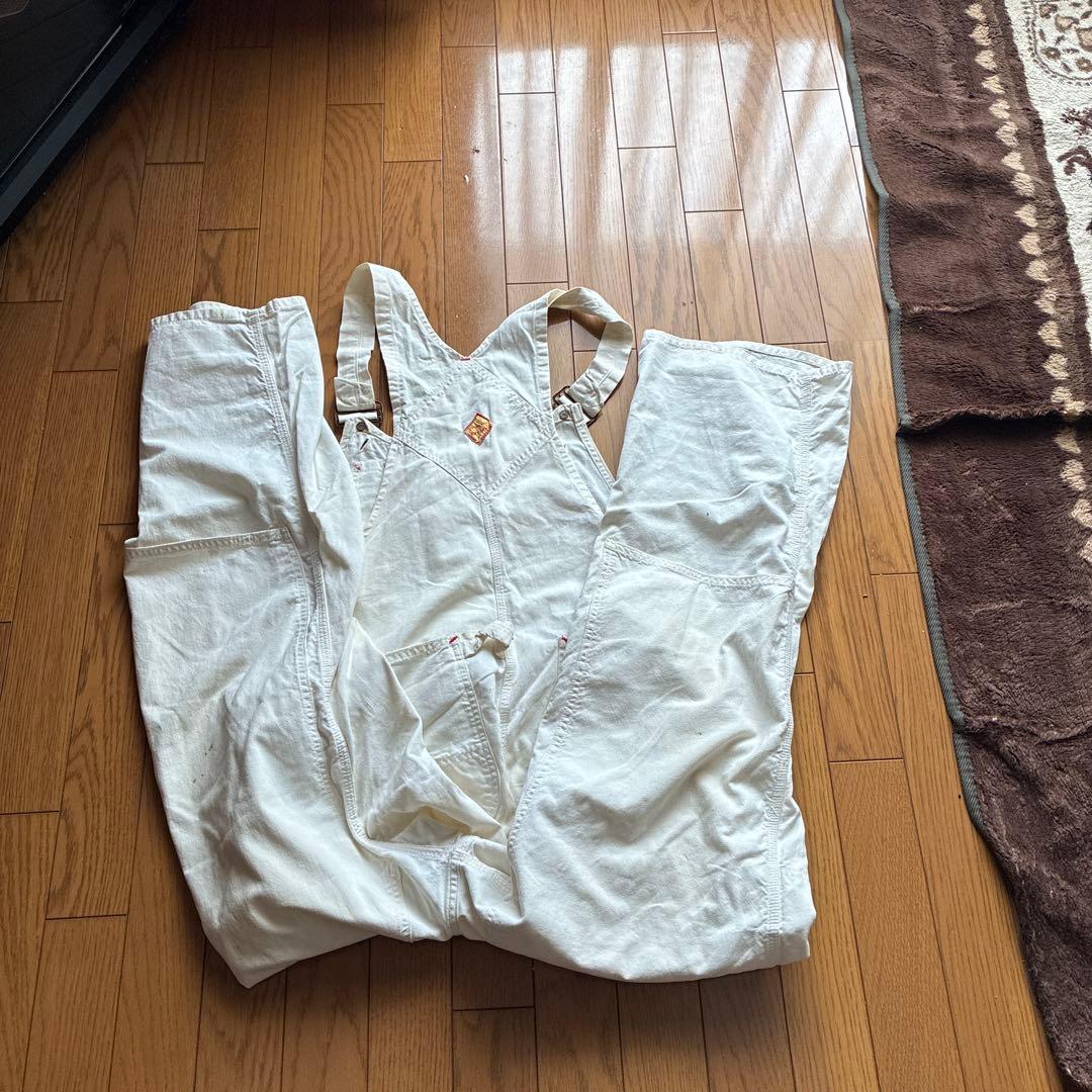 60s PAY DAYオーバーオールダブルニー　エプロン