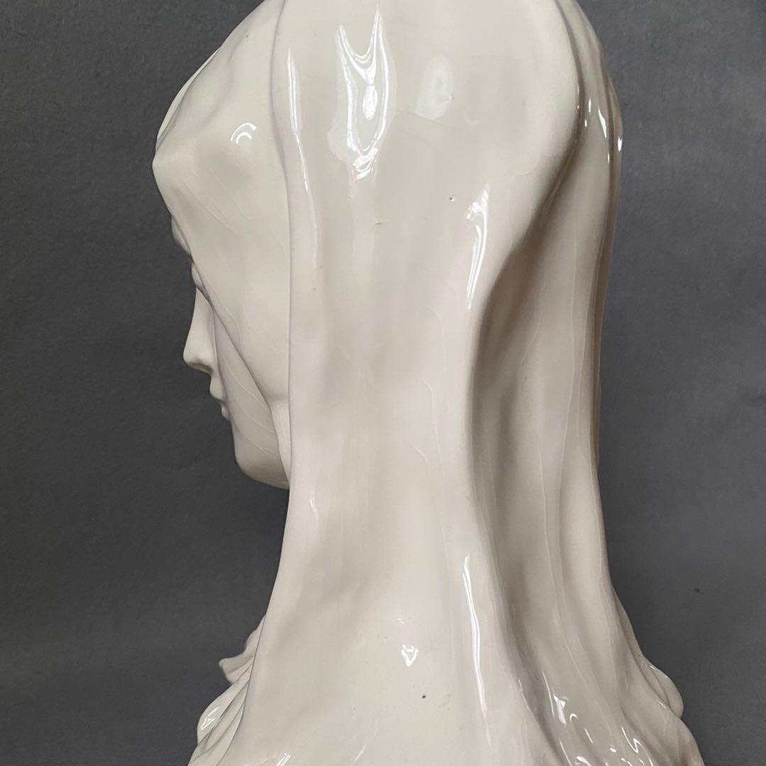 【アンティーク】 陶器 マリア 胸像