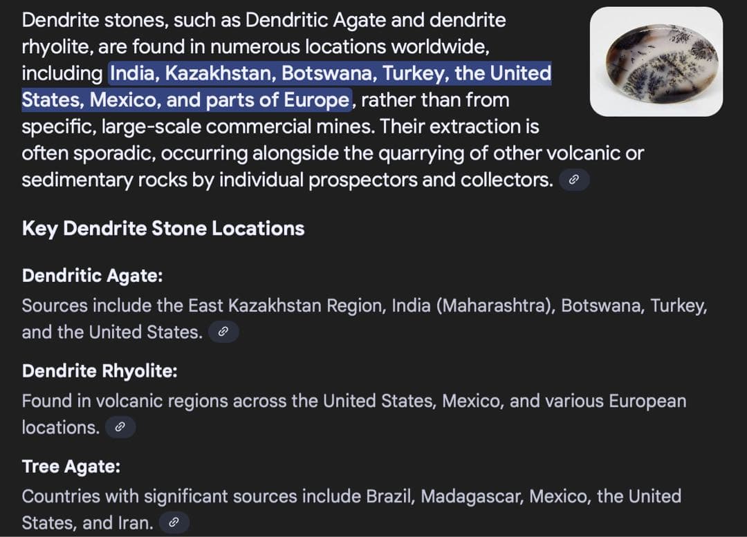 A*s様 美しいデンドライト（dendrite、樹枝状晶）、忍石　アート作品