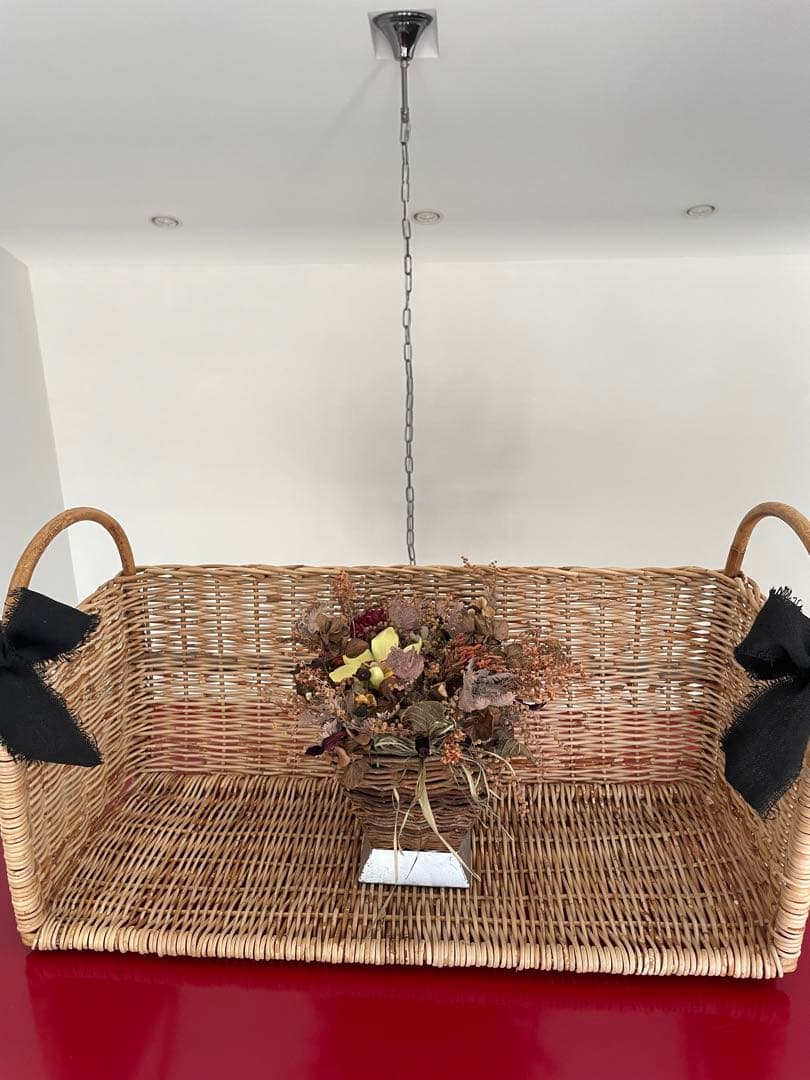 【御値下げ】インテリア　珍しい籐のラック　籐の雑貨