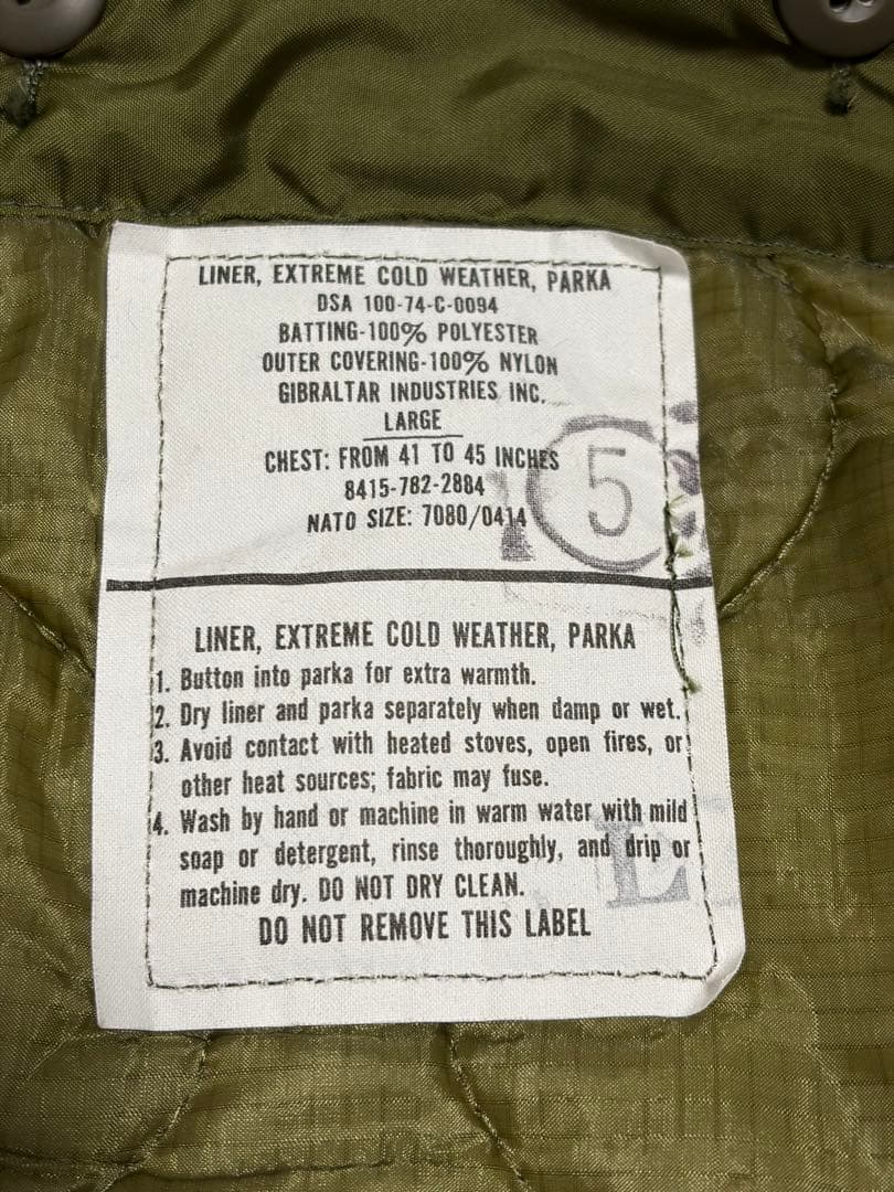 m-65フィッシュテールパーカー　モッズコート　デッドストック